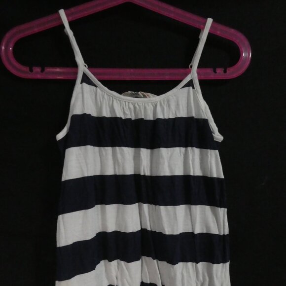 H&M | 8-9 years | Navy Blue and White Striped Romper | Pockets - Picture 5 of 16